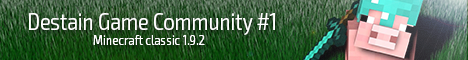 Майнкрафт сервер Destain Gaming Community сервер Майнкрафт. сервера майнкрафт 1.8, сервера майнкрафт с мини играми, мониторинг серверов майнкрафт
